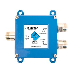 [859-907] Separador TAP -10 dB con rango de frecuencia de 700 a 2500 MHz. Ideal para separar la antenas a diferentes longitudes de cable coaxial. 50 Ohm con conectores N Hembra. | 859-907