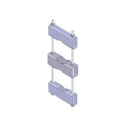 [CLAMP-006C] Herraje Sencillo de Montaje para Antena o Mástil con diámetros de 5 pulg. (8.89-14.13 cm.). | CLAMP-006C