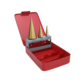 [PST-C020-02] Juego de 3 Brocas Escalonadas HSS 4-12, 4-20, 4-32 mm (Para Plástico o Metal). | PST-C020-02