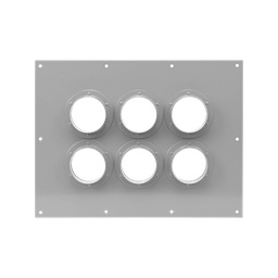 [STEP423] Placa Pasamuro con Capacidad de 6 Botas de 4 | STEP423