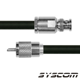 [SBNC-214-UHF-110] Cable Coaxial RG-214/U de 110 cm (43.31 pulgadas), con Conectores BNC Macho a UHF Macho (PL-259). | SBNC-214-UHF-110