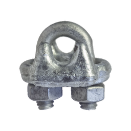 [NUDO-14-FJG] Nudo/ Perro/ Abrazadera Acero Forjado para Cable de 1/4" Galv. por Inmersión en Caliente. | NUDO-14-FJG