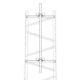 [TRY-TFM4] Brazo para Sección #4 Torre Titan con Herrajes y Mástil de 6' (1.8m). | TRY-TFM4