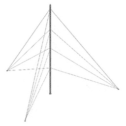 [KTZ-35E-003] Kit de Torre Arriostrada de Piso de 3 m Altura con Tramo STZ35 Galvanizado Electrolítico (No incluye retenida). | KTZ-35E-003