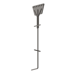[SAZ-90G-7R] Ancla de Piso Tipo Paleta 7 Orificios para Retenida. Placa: 3/4", Redondo: 1", Altura: 210 cm. Galv. Inmersión. | SAZ-90G-7R