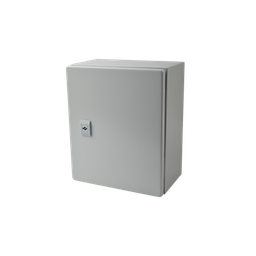 [PST-2530-15A] Gabinete de Acero IP66 Uso en Intemperie (250 x 300 x 150 mm) con Placa Trasera Interior Metálica y Compuerta Inferior Atornillable (Incluye Chapa y Llave T). | PST-2530-15A