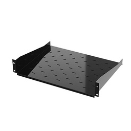 [S-CH-19X1U] Charola para Soportar Equipos en Rack de 19, Profundidad de 34 cm, Color Negro, 1U | S-CH-19X1U