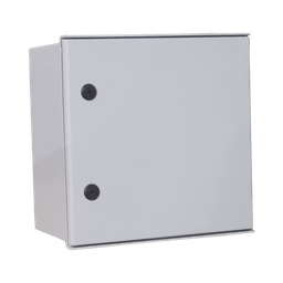 [PST-4040-20P] Gabinete de Poliéster IP65 Uso en Intemperie (400 x 400 x 200 mm) con Placa Trasera Interior de Plástico (Incluye Chapa y Llave). | PST-4040-20P