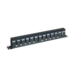 [LPCM-04] Organizador de Cables Horizontal de 1U para Rack de 19" con Cubierta Metálica | LPCM-04