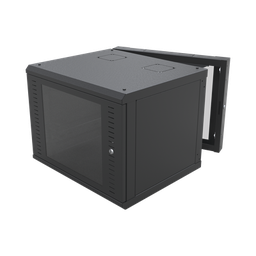 [SR-1912-GAP-V4] Gabinete Abatible de Pared (Con Marco Trasero) con Rack 19" de 12 Unidades. Ventana de Cristal Templado. | SR-1912-GAP-V4