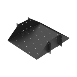 [SCH19X3U4P] Charola para Soportar Equipos en Rack de 19", Profundidad Ajustable hasta 484 mm. 150 Kg  de Carga, Compatible con Racks de Doble Perforación, 3U | SCH19X3U4P