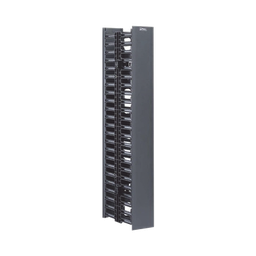 [WMPV22E] Organizador Vertical NetRunner, Doble (Frontal y Posterior), de 22.5 UR, 4.9in de Ancho, Color Negro | WMPV22E