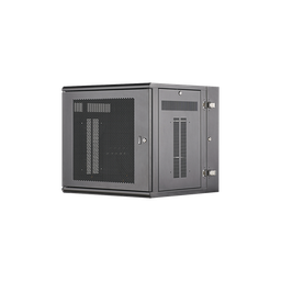 [PZWMC12P] Gabinete PanZone de Montaje en Pared, de 19in, Puerta Ventilada, 12 UR, 635mm de Profundidad, Color Negro | PZWMC12P