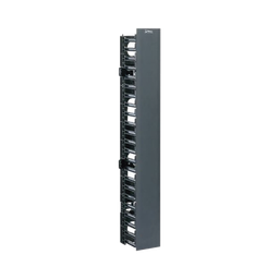 [WMPVF45E] Organizador Vertical NetRunner, Sencillo (Solo Frontal), Para Rack Abierto de 45 Unidades, 4.9in de Ancho, Color Negro | WMPVF45E
