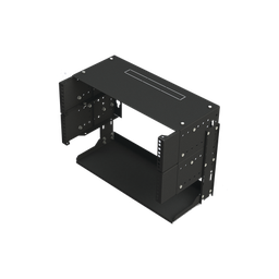 [LP-REP-1205-CH] Rack Abierto de montaje en Pared, de 19in, 5 Unidades de rack, Profundidad Ajustable (8" a 12") con Charola de Uso Múltiple. | LP-REP-1205-CH