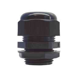 [TXG-PG-100NBK] Conector Plástico Negro Tipo Glándula para Rosca NPT 1" | TXG-PG-100NBK