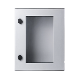[PST-4050-20PT] Gabinete de Poliéster IP65 Puerta Transparente, Uso en Intemperie (400 x 500 x 200 mm) con Placa Trasera Interior de Plástico (Incluye Chapa y Llave). | PST-4050-20PT