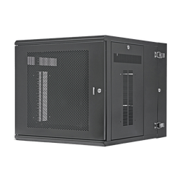[PZWMC1230P] Gabinete PanZone de Montaje en Pared, de 19in, Puerta Perforada, 12 UR, 762mm de Profundidad, Color Negro | PZWMC1230P