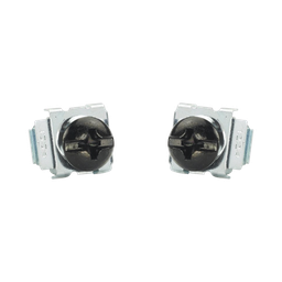 [CNWS1224-C] Kit de 100 Tornillos y 100 Tuercas Enjauladas #12-24, Para Uso en Gabinetes o Racks con Rieles con Orificios Cuadrado | CNWS1224-C