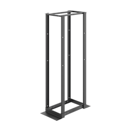[E4DR19FM45U] Rack de Cuatro Postes Estándar de 19", Rieles Numerados y Roscados #12-24, Profundidad Ajustable de 450 a 1050 mm, 45 Unidades de Rack, Color Negro | E4DR19FM45U