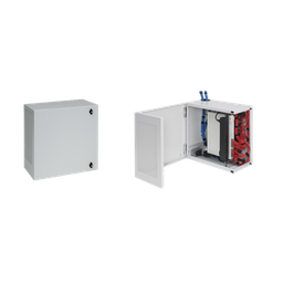 [DBL242412G] Gabinete de Montaje en Pared L-Box, 610 x 610 x 313 mm, de Acero, 6 UR, Color gris | DBL242412G