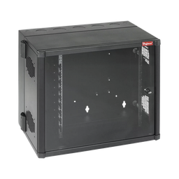 [EWMW242825] Gabinete AccessPlus de 12 UR Montaje en Pared de 19in, Rieles Numerados y Roscados #10-32, Puerta con Ventana de Seguridad, 700 mm de Ancho, 637 mm de Profundidad, Color Negro | EWMW242825