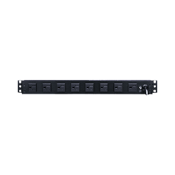 [DP1N191015S] PDU Básico de Montaje en Rack, Con 10 Salidas NEMA 5-15R y Protección Contra Sobretensiones,  Enchufe de Entrada NEMA 5-15P, de 19in, 1UR, 15 Amp, 120 Vca | DP1N191015S