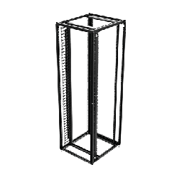 [PS1CM218] Organizador Vertical de Cables Rack 45 UR / Acero Negro / Sección 95x208 mm / Capacidad 726 Cables / Fijación Flecha 1.75 pulg | PS1CM218