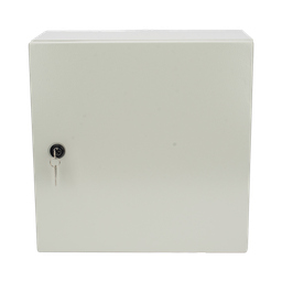 [PST404020AR] Gabinete de Acero IP66 Uso en Intemperie (400 x 400 x 200 mm) con Placa Trasera Interior de Metal y Compuerta Inferior Atornillable (Incluye Chapa y Llave PST407) | PST404020AR