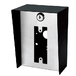 [BP-611] Gabinete para Montaje en Poste ENFORCER / Carcasa de Acero con Pintura en Polvo / Placa Frontal de Acero Inoxidable con Bisagra / IP65 Impermeable / Incluye Herrajes de Montaje y 2 Llaves / Compatible con Dispositivos de Formato Angosto y Ancha | BP-611