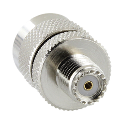 [RFU-626] Adaptador en Línea de Conector Mini UHF Hembra a UHF Macho (PL-259), Níquel/ Oro/ Teflón. | RFU-626