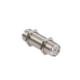 [RFU-537] Adaptador Pasamuros de Doble UHF Hembra (SO-239), Montaje para Panel con Rosca Estándar. | RFU-537