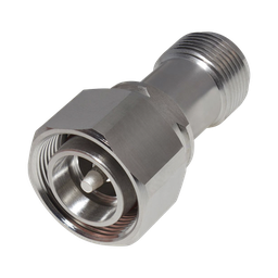 [RFD-43M-NF] Adaptador en Línea de Conector 4.3-10 Macho a N Hembra, Bronce Blanco/ Plata/ Teflón. | RFD-43M-NF