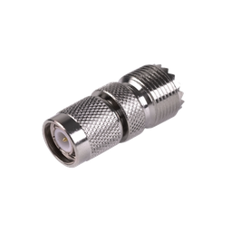 [RFT-1235] Adaptador en Línea de Conector TNC Macho a Conector UHF Hembra (SO-239), Níquel/ Oro/ Teflón. | RFT-1235