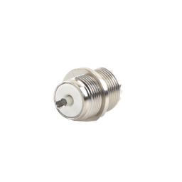 [RFU-523] Conector UHF Hembra (SO-239) en Línea, Montaje Frontal en D Plano, Níquel/ Plata/ Baquelita. | RFU-523