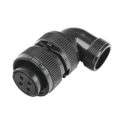 [E/MS3108A18-4S] Conector Plug en Ángulo Recto de 4 Contactos Hembra Soldables para Radio de Locomotora. | E/MS3108A18-4S