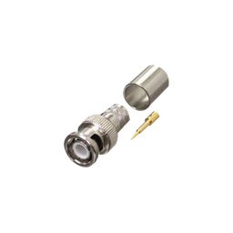 [RFB-1106-I] Conector BNC Macho de Anillo Plegable para RG-8/U, LMR-400, 9913, CNT-400, Níquel/ Oro/ Teflón. | RFB-1106-I