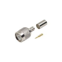 [RFT-1202-2T] Conector TNC Macho de Anillo Plegable para Cables RG-58/U, RG-142/U, LMR-195, Níquel/ Oro/ Teflón. | RFT-1202-2T