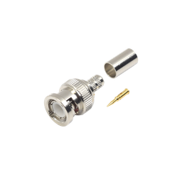 [RFB-1107-1X] Conector BNC Macho de Anillo para cables RG-8/X, LMR-240, 9258. | RFB-1107-1X