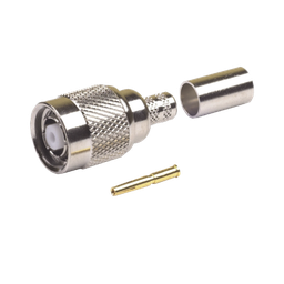 [RP-1202-X] Conector TNC Macho Inverso de Anillo Plegable para Cables LMR-240, RG-8/X, Níquel/ Oro/ Teflón. | RP-1202-X