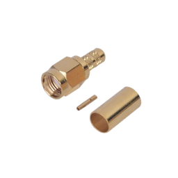 [RP-3000-1C1] Conector SMA Macho Inverso de anillo plegable para cable RG-142/U, Oro/Oro/Teflon. | RP-3000-1C1