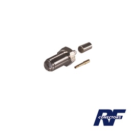 [RSA-3050-C] Conector SMA Hembra de Anillo Plegable para Cable RG-58/U, Niquel/ Oro / Teflón. | RSA-3050-C