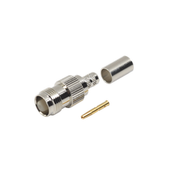 [RFT-1217-X] Conector TNC Hembra de Anillo Plegable para Cables RG-8/X, LMR-240, Grupo X, Níquel/ Oro/ Delrin. | RFT-1217-X