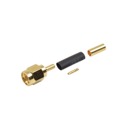 [RP-3000-1B] Conector SMA Macho Inverso de Anillo Plegable para Instalar en Cables RG-174/U y RG-316/U. | RP-3000-1B