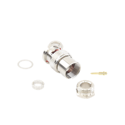 [RFB-1701-D] Conector BNC Macho de Rosca para Ensamblar en Cable RG-59/U, Níquel/ Oro/ Teflón. | RFB-1701-D