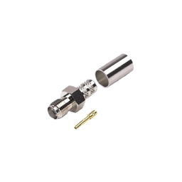[RSA-3050-X] Conector SMA Hembra de Anillo Plegable para Cables RG-8/X, LMR-240, 9258, Niquel/Oro/Teflón. | RSA-3050-X