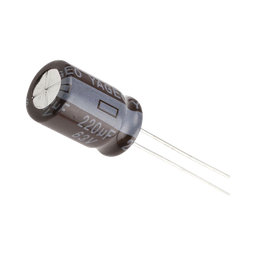 [0220M0063V] Capacitor Electrolítico de Aluminio, Radial de 220 µFd, 63 Vcc, 105 °C, 10 x 15 mm. | 0220M0063V