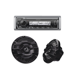 [KE/1653MRB] Kit de estéreo con Bluetooth KMR-M332BT | más Par de bocinas KFC-1653MRB | KE/1653MRB