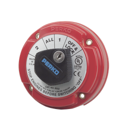 [8502DP] Switch Selector de Batería de Servicio Mediano con Bloqueo por Medio de Llave, para Sistemas Eléctricos Marinos | 8502DP