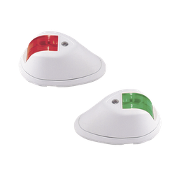 [0254-W00-DP1] Set de Luces de Navegación Verticales Rojo / Verde con Carcasa en Color Blanco para Embarcaciones a Motor de Menos de 20 Metros | 0254-W00-DP1